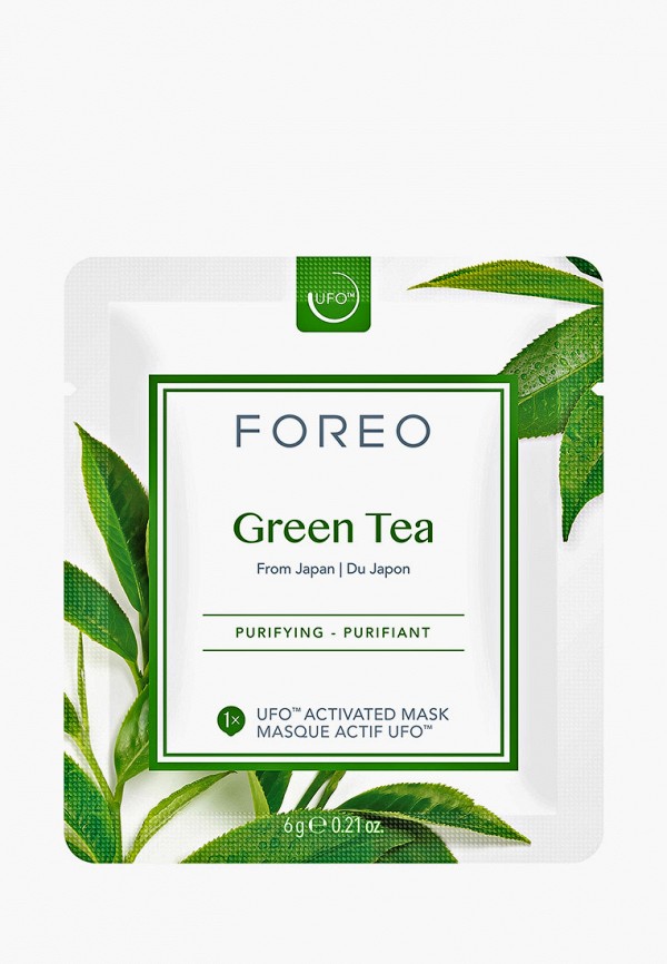 

Набор масок для лица Foreo, Прозрачный, Green Tea, Очищающая, для UFO, 6 шт