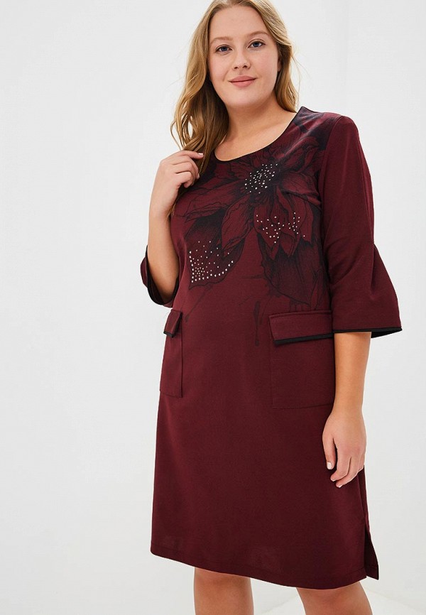 

Платье Fresh Cotton, Бордовый