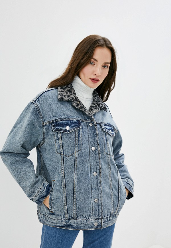 

Куртка джинсовая Free People, Голубой, Free People FR045EWFYZJ4