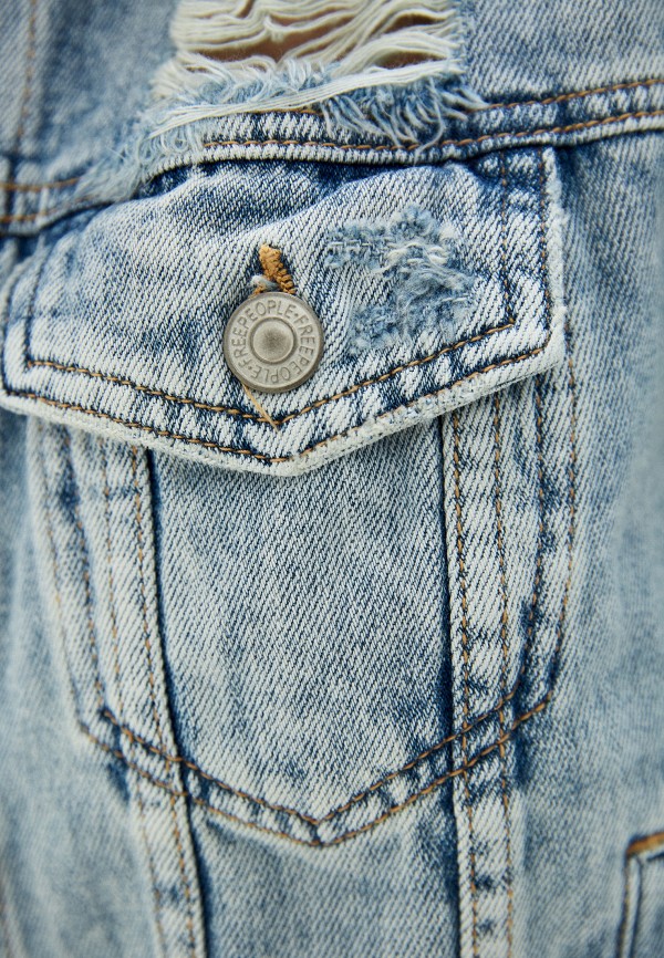 

Куртка джинсовая Free People, Голубой, Free People FR045EWIXQU1