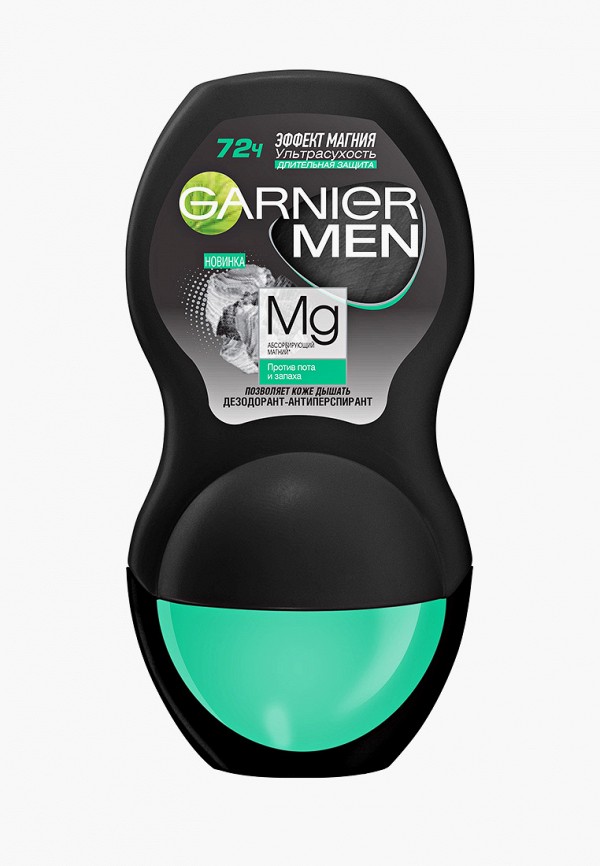 

Дезодорант Garnier, Прозрачный, шариковый "Эффект магния Ультрасухость" с абсорбирующим магнием, защита 72 часа, 50 мл
