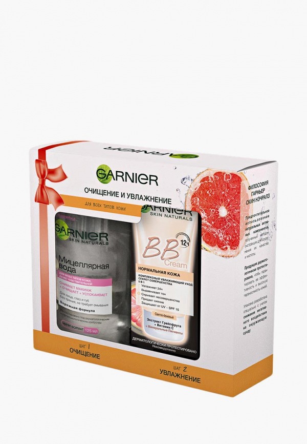 

Набор для ухода за лицом Garnier, Прозрачный, Мицеллярная вода, очищающее средство для лица, для всех типов кожи, 125 мл и BB Крем "Секрет совершенства",светло-бежевый,50 мл