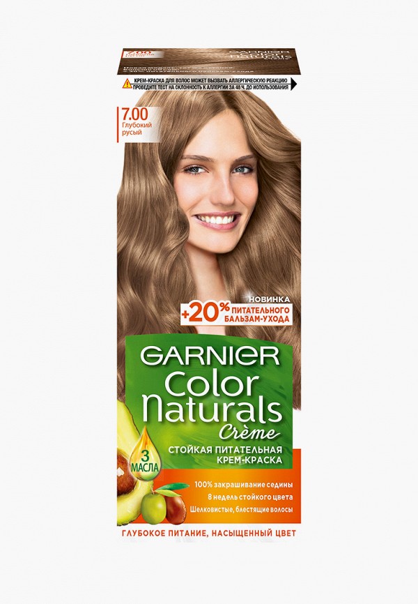 

Краска для волос Garnier, Коричневый, "Color Naturals", оттенок 7.00, Глубокий Русый