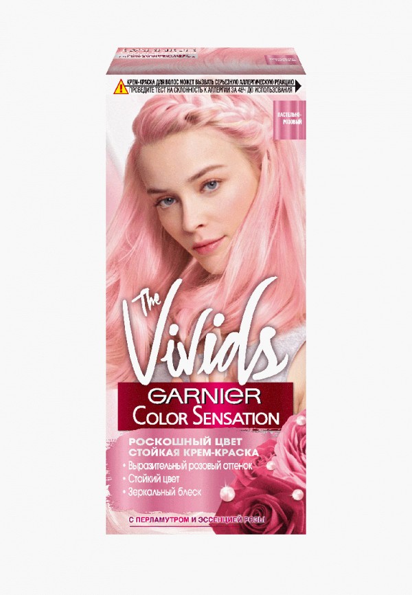 

Краска для волос Garnier, Розовый, "Color Sensation, Роскошь цвета", The Vivids, с перламутром, Пастельно-розовый, 110 мл