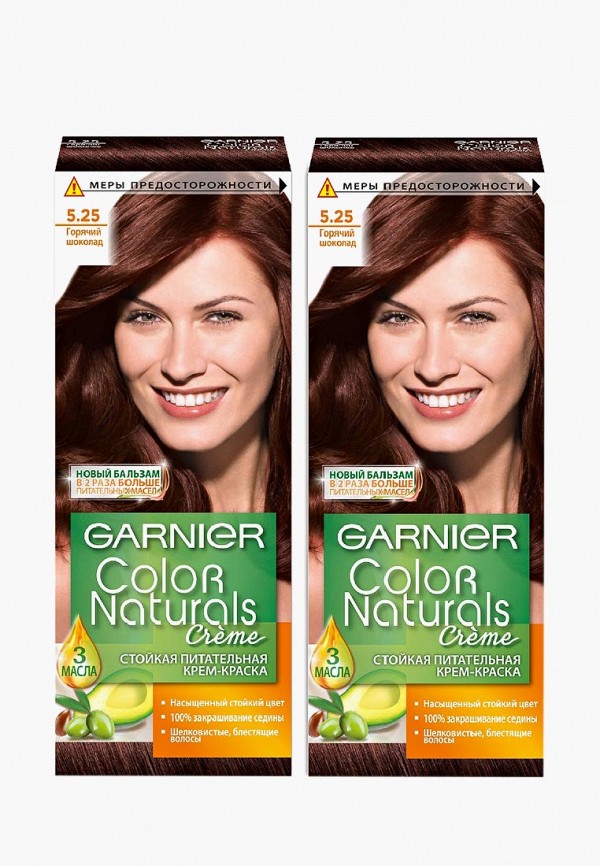 

Краска для волос Garnier, Коричневый, "Color Naturals", оттенок 5.25, Горячий шоколад, 2 шт
