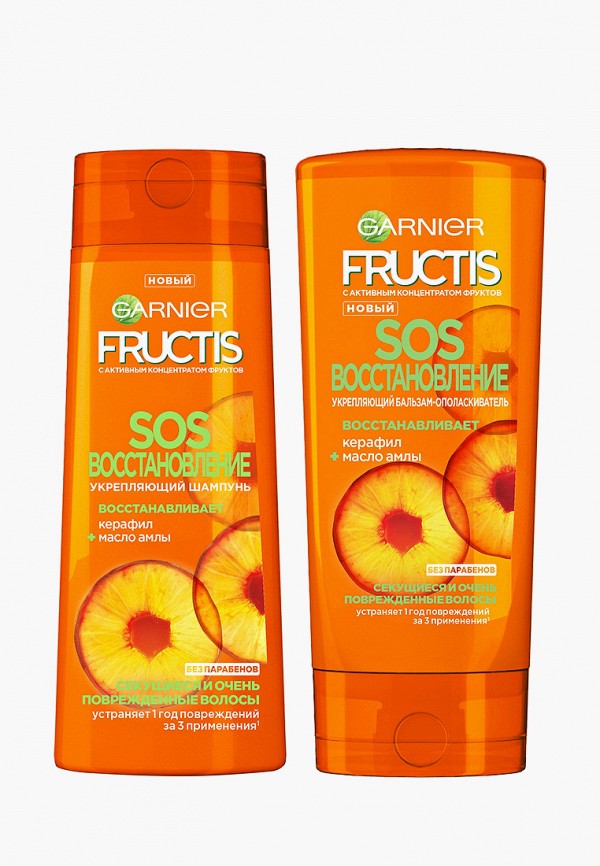 

Набор для ухода за волосами Garnier, SOS восстановление шампунь 400 мл и бальзам 387 мл, Прозрачный