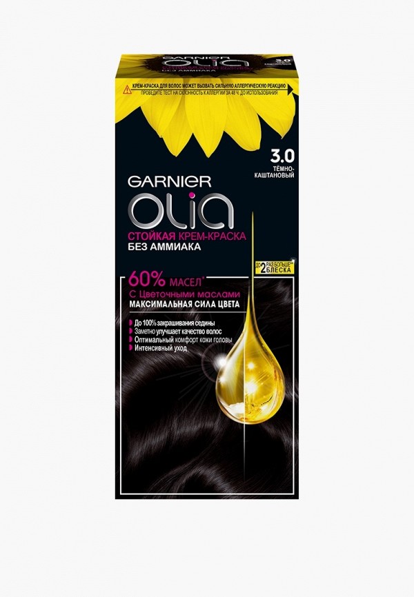 

Краска для волос Garnier, Коричневый, стойкая, с цветочными маслами