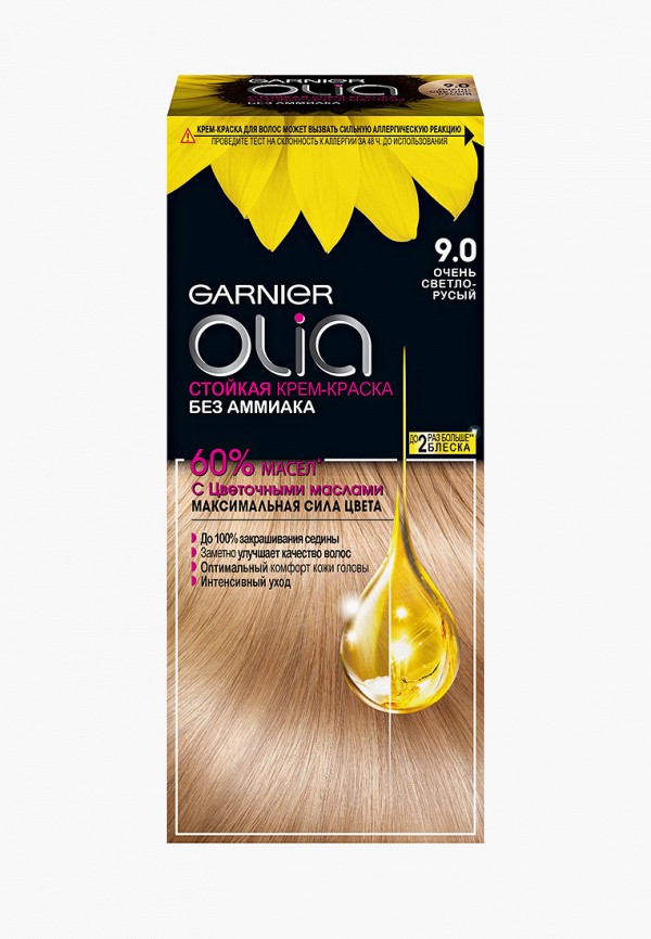 

Краска для волос Garnier, Прозрачный, стойкая, с цветочными маслами