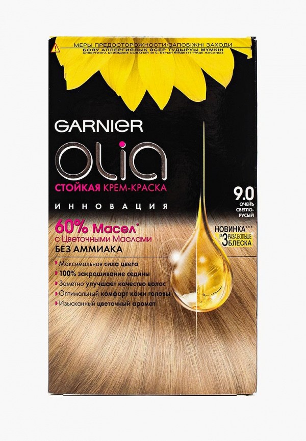 

Краска для волос Garnier, "Olia" без аммиака, оттенок 9.0, Очень светло-русый