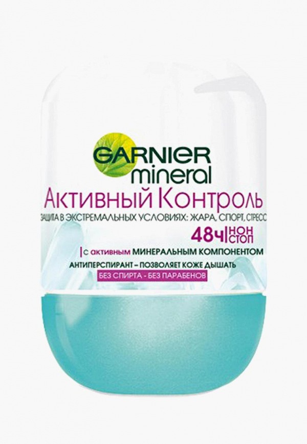 

Дезодорант Garnier, Прозрачный, -антиперспирант шариковый "Mineral, Активный контроль", защита 48 часов, женский, 50 мл