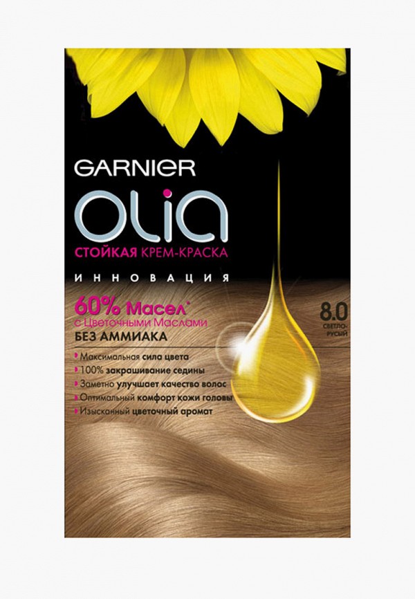 

Краска для волос Garnier, "Olia" без аммиака, оттенок 8., Светло-русый, Коричневый