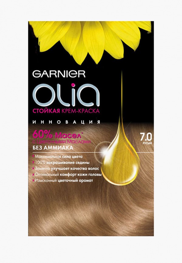 

Краска для волос Garnier, "Olia" без аммиака, оттенок 7., Русый, Коричневый