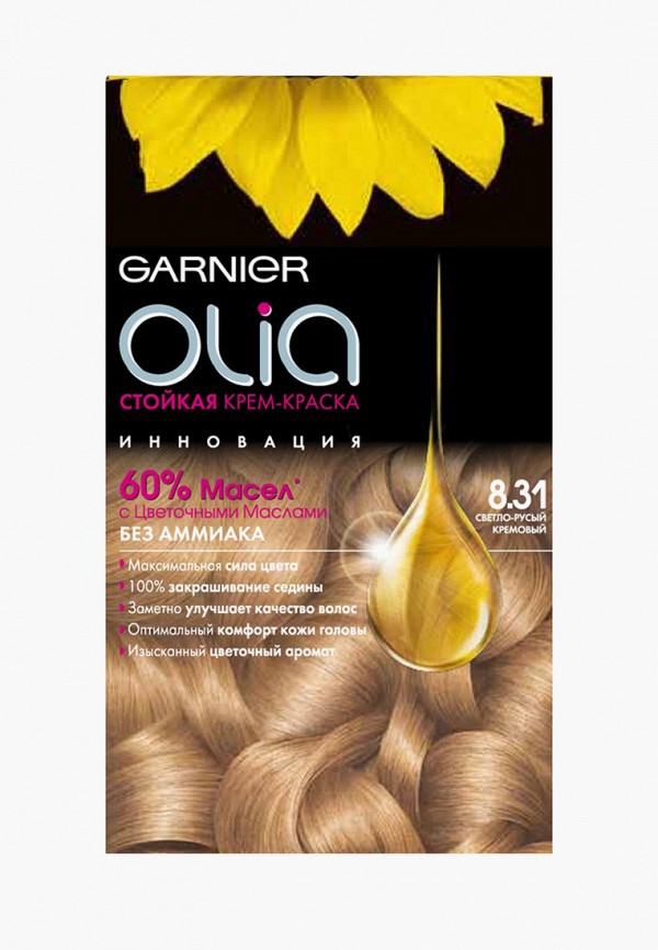 

Краска для волос Garnier, "Olia" без аммиака, оттенок 8.31, Светло-русый кремовый
