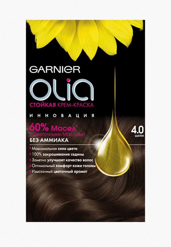 

Краска для волос Garnier, "Olia" без аммиака, оттенок 4.0, Шатен