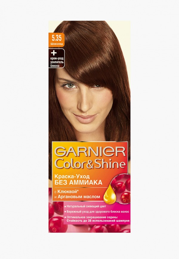 

Краска для волос Garnier, Коричневый, "Color&Shine" без аммиака, оттенок 5.35, Шоколад