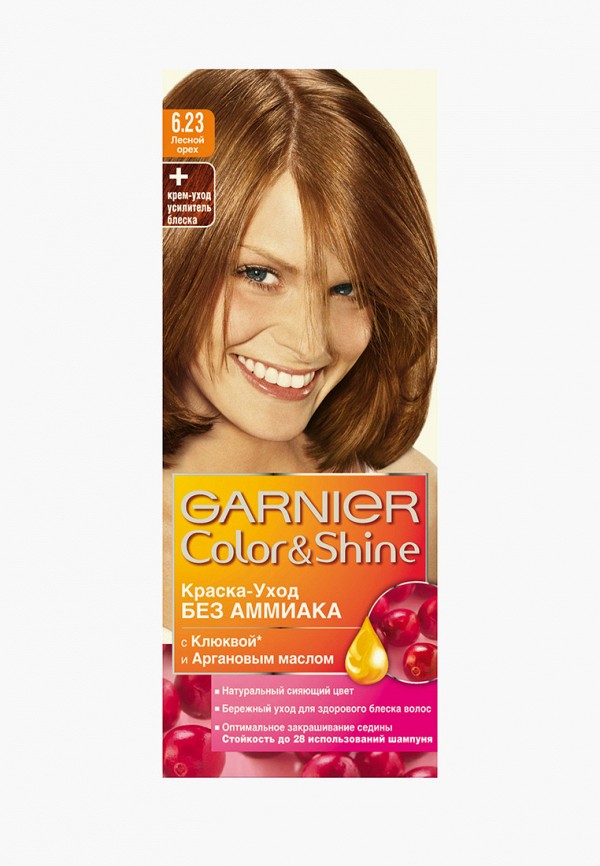 

Краска для волос Garnier, "Color&Shine" без аммиака, оттенок 6.23, Лесной орех