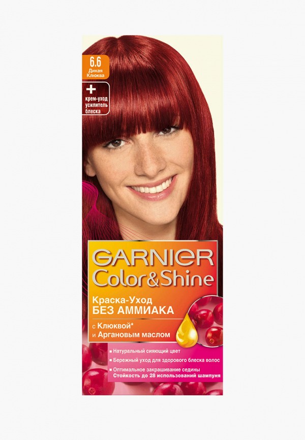 

Краска для волос Garnier, "Color&Shine" без аммиака, оттенок 6.6, Дикая клюква
