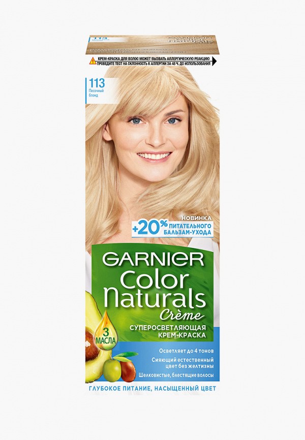 

Краска для волос Garnier, Белый, "Color Naturals", оттенок 113, Песочный блонд