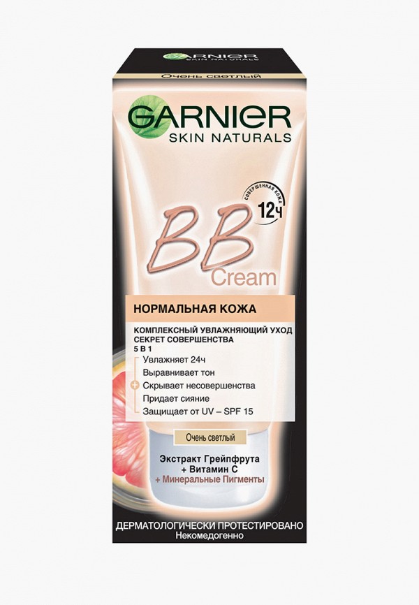 

BB-Крем Garnier, Бежевый, для лица "Секрет совершенства", увлажняющий, SPF 15, очень светлый, 50 мл