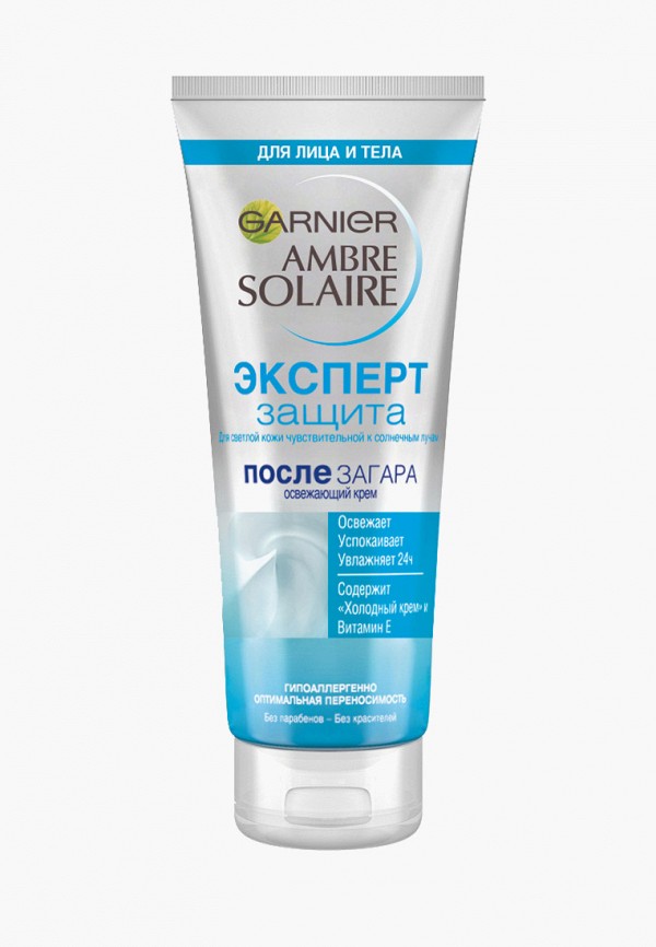 

Средство после загара Garnier, Прозрачный, Ambre Solaire "Эксперт Защита", успокаивающее, гипоаллергенный, 200 мл