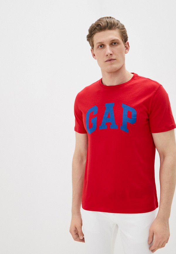Купить футболку на ламоде. Футболка gap мужская. Футболка гап красная. Майка gap мужская. Gap футболка красная мужская.