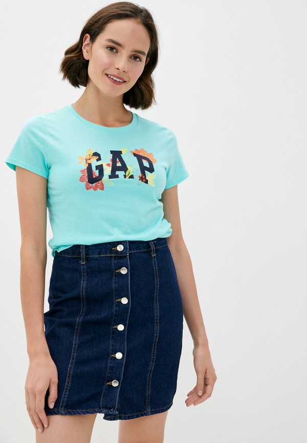 

Футболка Gap, Бирюзовый