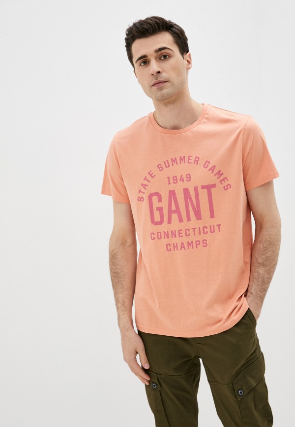 

Футболка Gant, Коралловый