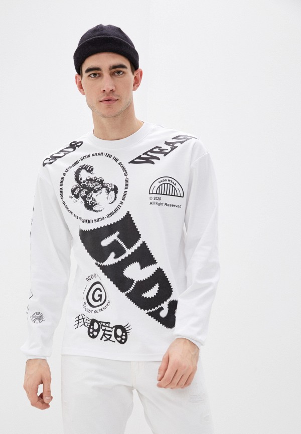 

Лонгслив GCDS, Белый, ELEMENTS LONG SLEEVES TEE