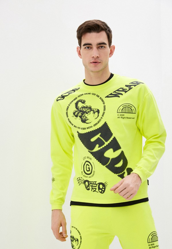

Лонгслив GCDS, Желтый, ELEMENTS LONG SLEEVES TEE