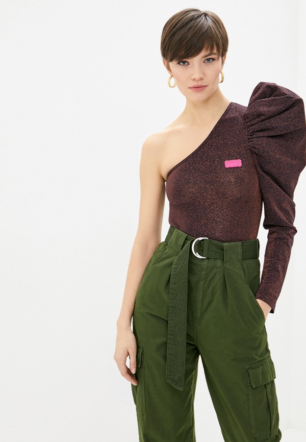 

Боди GCDS, Бордовый, MAXI PUFF SLEEVE BODY
