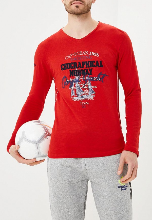 

Лонгслив Geographical Norway, Красный