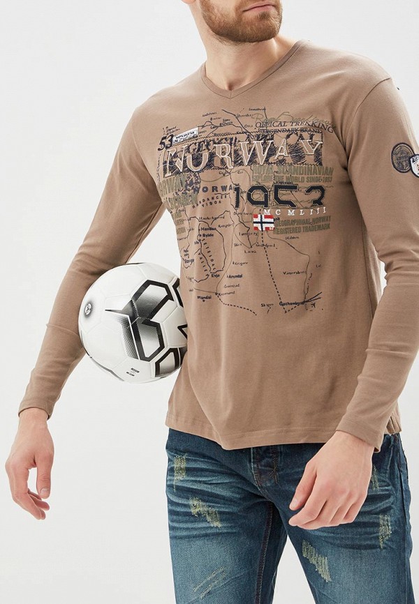 

Лонгслив Geographical Norway, Бежевый