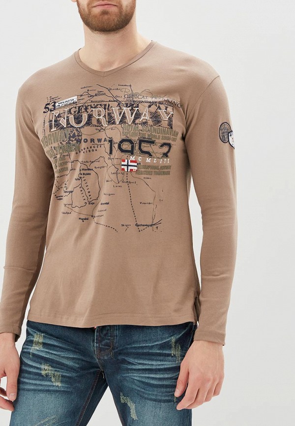 

Лонгслив Geographical Norway, Бежевый