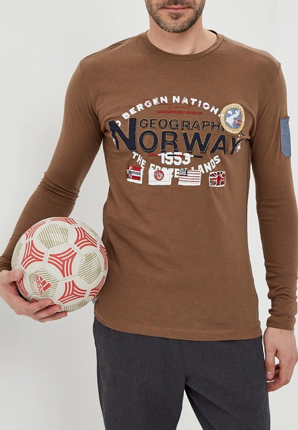 

Лонгслив Geographical Norway, Коричневый