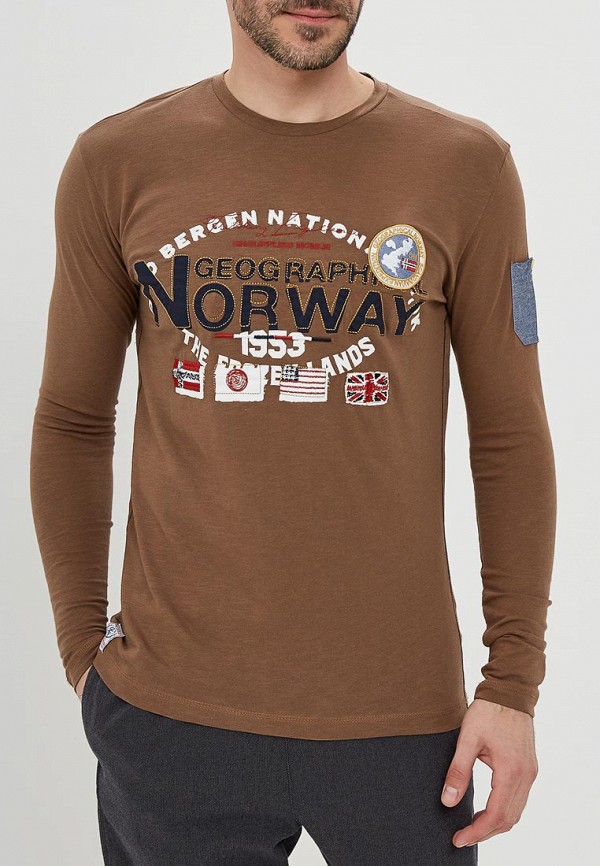 

Лонгслив Geographical Norway, Коричневый