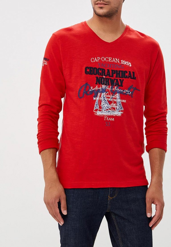 

Лонгслив Geographical Norway, Красный