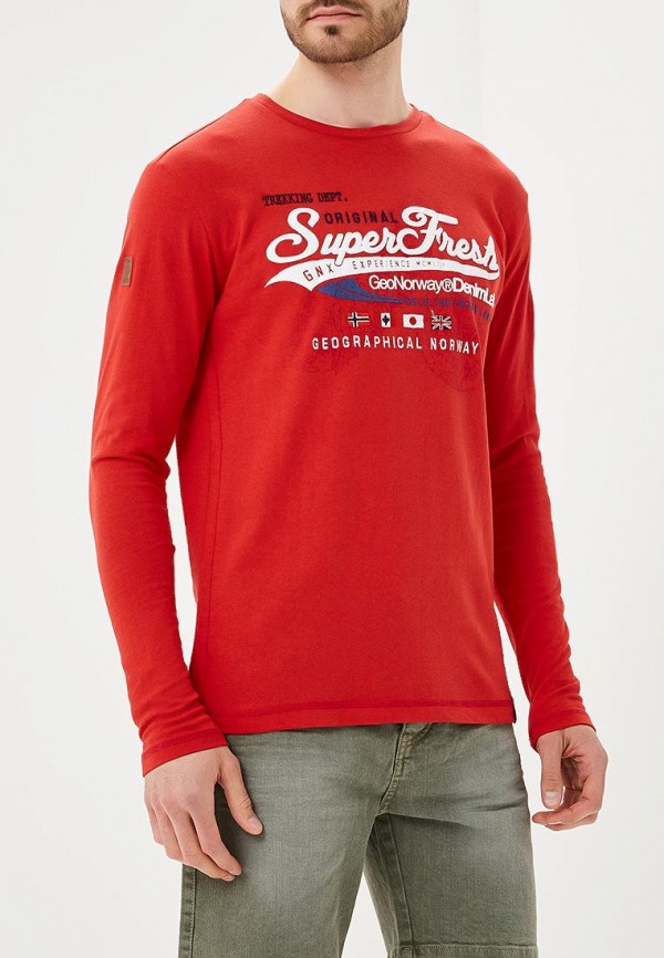 

Лонгслив Geographical Norway, Красный