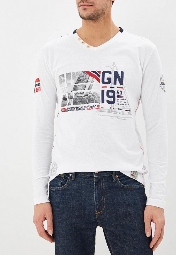 

Лонгслив Geographical Norway, Белый