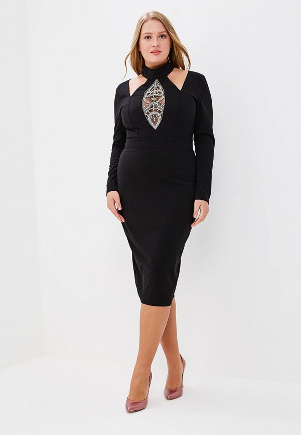 

Платье Goddiva Size Plus, Черный