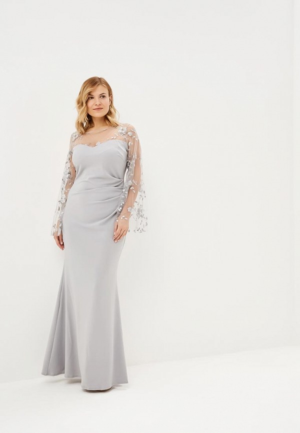 

Платье Goddiva Size Plus, Серый