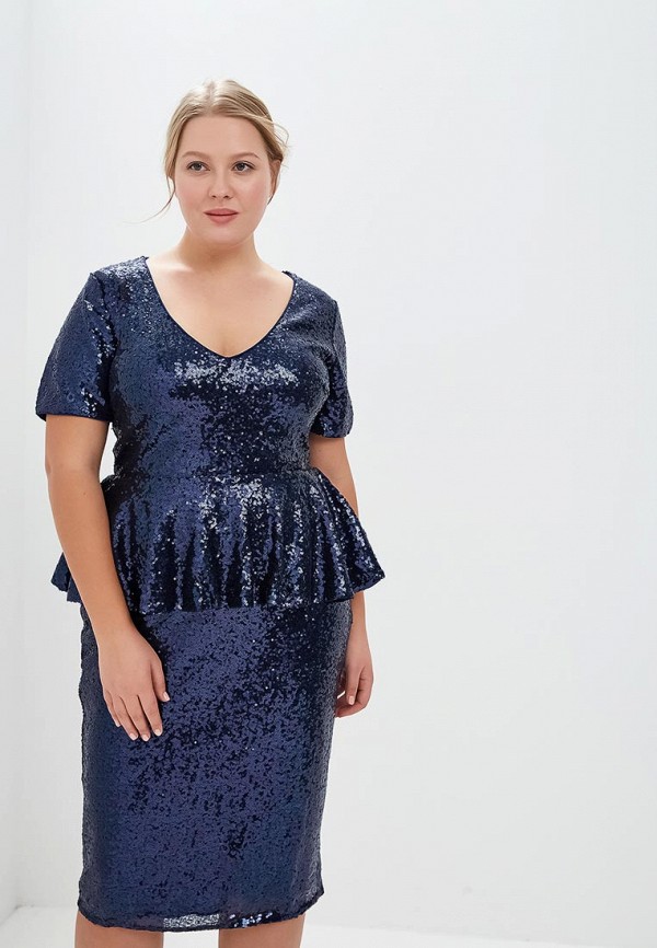 

Платье Goddiva Size Plus, Синий