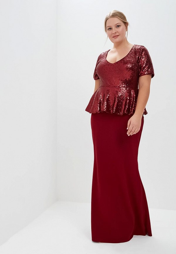 

Платье Goddiva Size Plus, Goddiva Size Plus GO015EWCSIM1, Бордовый