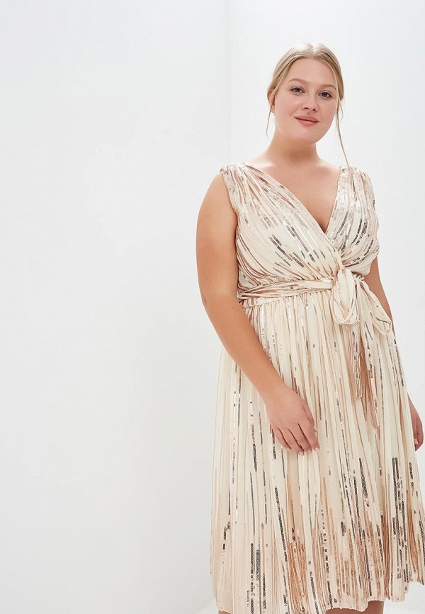 

Платье Goddiva Size Plus, Goddiva Size Plus GO015EWCSIM3, Золотой
