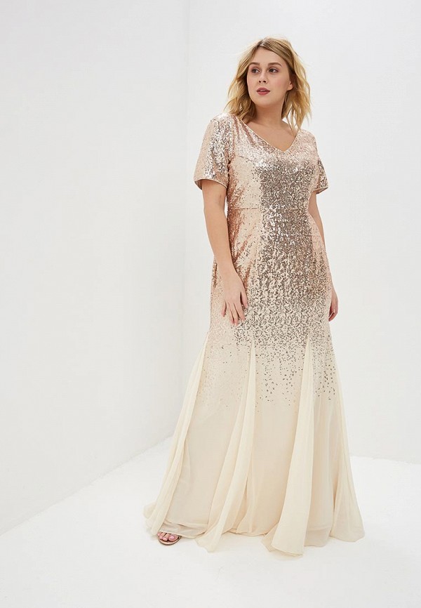 

Платье Goddiva Size Plus, Золотой