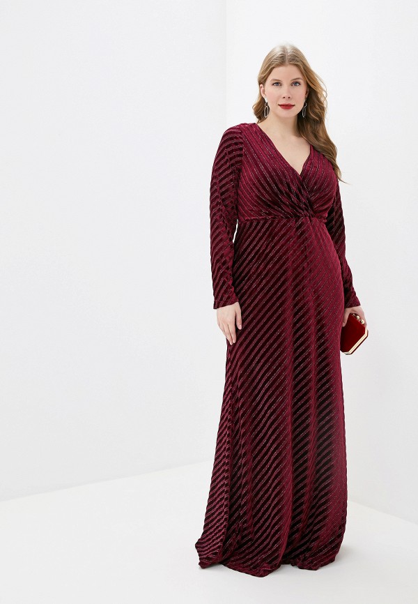 

Платье Goddiva Size Plus, Бордовый