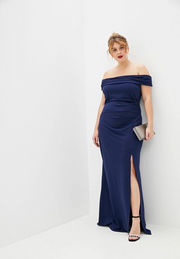 

Платье Goddiva Size Plus, Синий, Goddiva Size Plus GO015EWGOEB2
