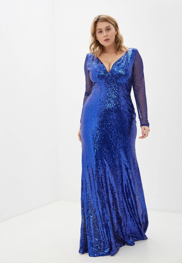 

Платье Goddiva Size Plus, Синий