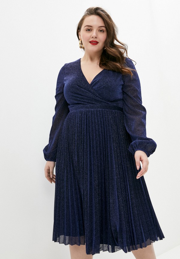 

Платье Goddiva Size Plus, Синий, Goddiva Size Plus GO015EWHYWM6