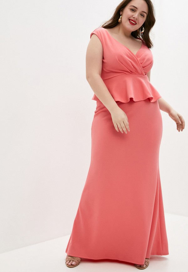 

Платье Goddiva Size Plus, Коралловый, Goddiva Size Plus GO015EWHYWN6