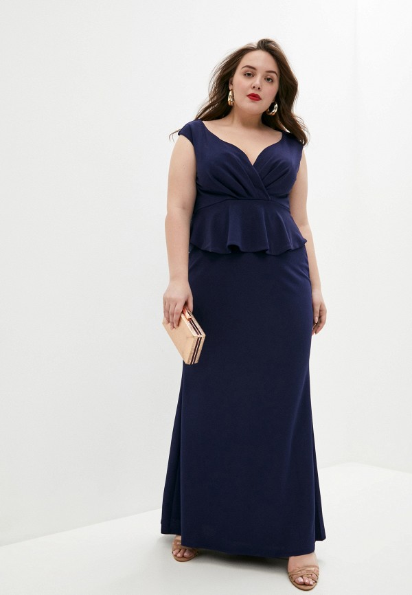 

Платье Goddiva Size Plus, Синий, Goddiva Size Plus GO015EWHYWN7